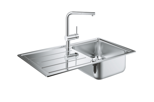 Grohe Nouveau Minta Pack évier/mitigeur cuisine (31573SD0) matériau : acier inoxydable