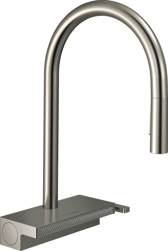 Hansgrohe Aquno Select M81 Mitigeur de cuisine 170, avec douchette extractible 3 jets, sBox, Aspect acier inox (73831800)