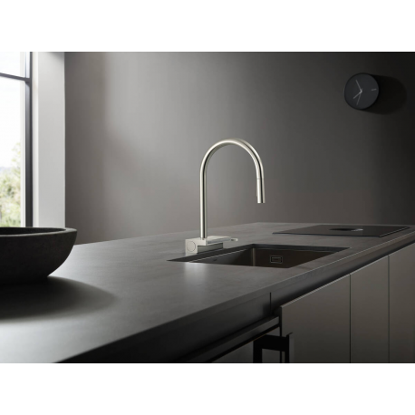 Hansgrohe Aquno Select M81 Mitigeur de cuisine 170, avec douchette extractible 3 jets, sBox, Noir mat (73831670)